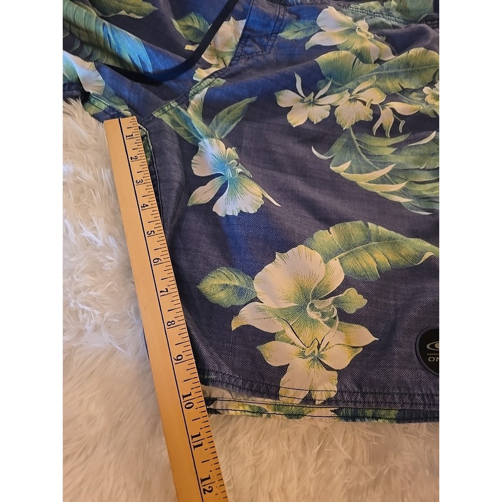O'Neill Board Shorts Swimsuit Blue Green Floral Mens Sz 36 x 10" Board Shorts - Picture 11 of 12